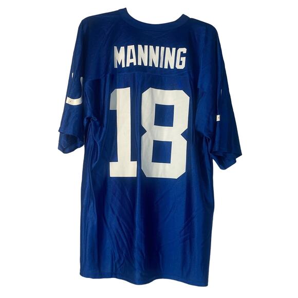 NFL Players NWOT Peyton Manning #18 blue Home Jersey Mens Large - Picture 2 of 6